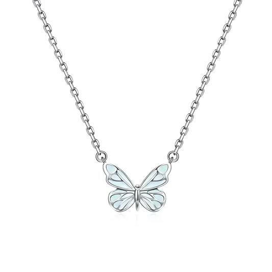 Collar Mariposa Iluminada (PLATA 925)