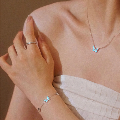 Set Mariposa Iluminada (PLATA 925)